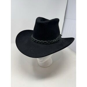 Resistol Stagecoach‎ Black Felt Cowboy Hat Self Conforming Size 6 7/8 Cody S276